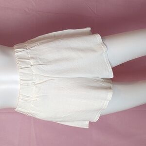 Nasty Gal Beach to Their Own High Waisted Coverup Linen Blend Shorts in White 2